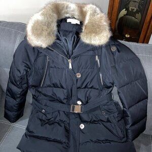 MICHAEL Michael Kors Faux-Fur Collar Down Puffer Coat – XL